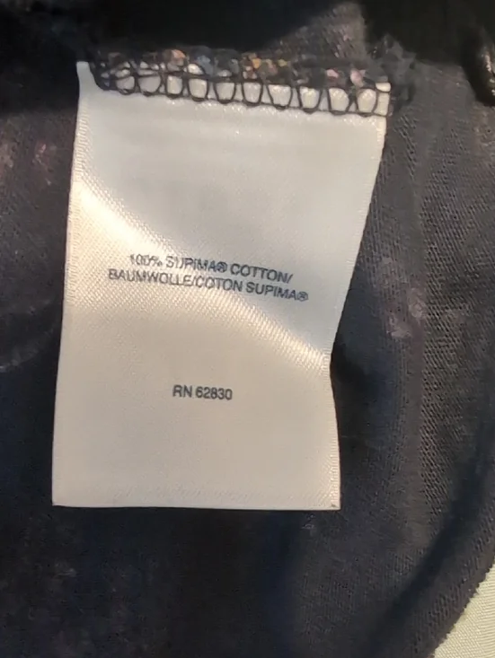 Lands' End Navy Long-Sleeve Floral Tee with Yellow Accents - Picture 3 of 7